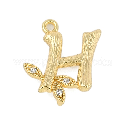 Латунные хрустальные стразы буквы звенья соединительные подвески KK-S395-06G-H-1