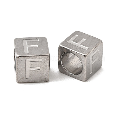 Европейские бусины из нержавеющей стали 304 STAS-D382-02F-P-1