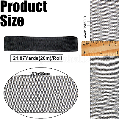Эластичные ленты из полиэстера с декоративной сеткой OCOR-WH0071-88A-02-1