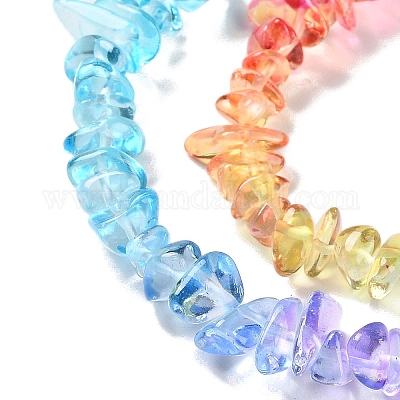 С напылением окрашенные прозрачные стеклянные бусинки X-GLAA-P060-01A-15-1