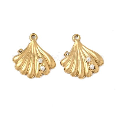 Подвески из нержавеющей стали 304 со стразами STAS-V015-44G-1