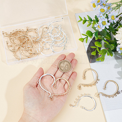 24шт 2 цвета сплава ушные манжеты выводы FIND-HY0002-79-1