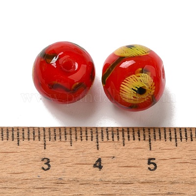 Бусы лэмпворк ручной работы LAMP-G162-08A-05-1