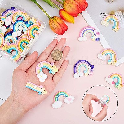 Кабошоны из полимерной глины ручной работы CLAY-NB0001-16-1