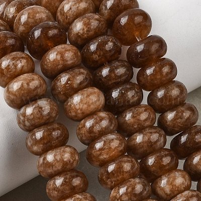 Окрашенные природные белый нефрит бисер пряди G-G107-A31-01-1