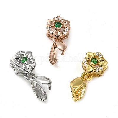 Покрытие стойки латунь микро паве прозрачный кубический цирконий ледоруб щепотка поручни KK-K340-23-1