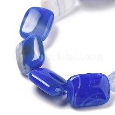 Натуральные полосатые агатовые бусы G-K392-B07-13x18mm-1