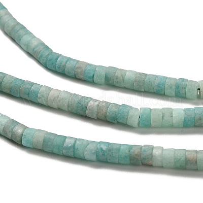 Природных амазонит бисер нитей G-P575-B41-4x2mm-1