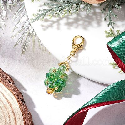 Подвесные украшения из стеклянных бусин ручной работы HJEW-MZ00383-02-1