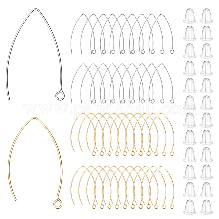 60 шт. 2-х цветные крючки для сережек из нержавеющей стали 304 STAS-ME0001-52-1