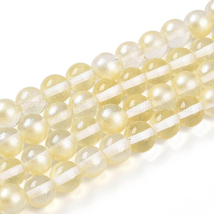 Запекание окрашенные прозрачные стеклянные бусины нити X1-DGLA-N011-8mm-02-1