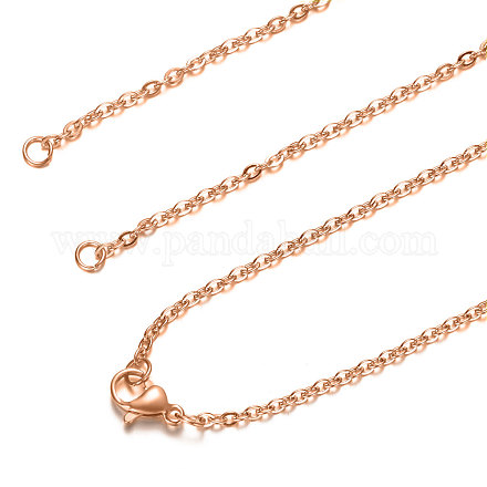 304 Stainless Steel Cable Chain Necklace Making STAS-T040-PJ209-3-54-1