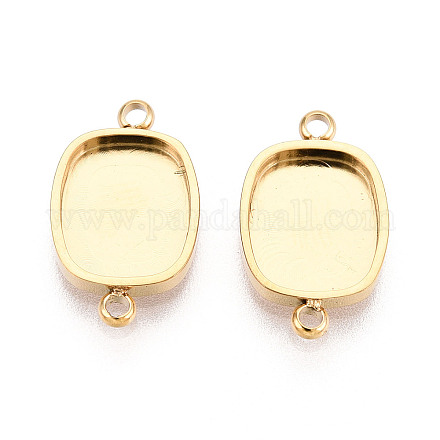 Cabochon-Fassungen für Verbindungsstücke aus Edelstahl 304 STAS-N115-40G-1