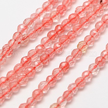 Cherry Quartz Glass Beads Strands G-A129-3mm-08-1