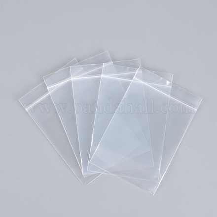 ポリエチレンジップロックバッグ  再封可能な包装袋  トップシール  セルフシールバッグ  長方形  透明  15x10cm  片側の厚さ：2.9ミル（0.075mm）  100個/グループ OPP-R007-10x15-1