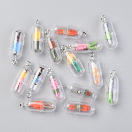 Colgantes de plástico mini cápsula KY-B001-01-1