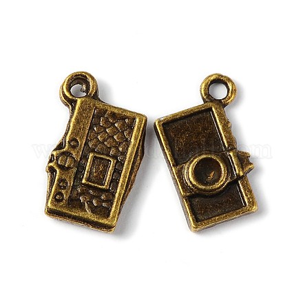 Lead Free & Nickel Free Antique Bronze Tibetan Style Camera Pendants X-TIBEP-A24185-AB-FF-1