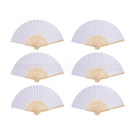 Wood & Bamboo Fans AJEW-WH0070-01-1
