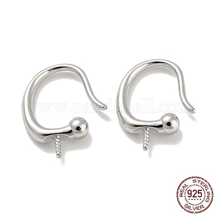 Accessoires pour boucles d'oreilles en argent sterling 925 rhodié STER-Q192-28P-1