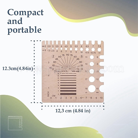 Квадратные деревянные вязальные спицы PW-WG46382-02-1