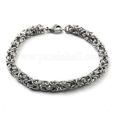 304 bracelet chaîne corde en acier inoxydable BJEW-Z023-03B-1