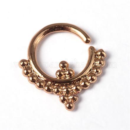 Brass Nose Studs Nose Piercing Jewelry AJEW-H007-19G-1