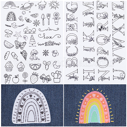 Эскиз водорастворимого средства для вышивания ПВА DIY-WH0514-011-1