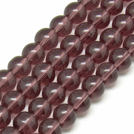 Chapelets de perles en verre GR10mm02Y-1