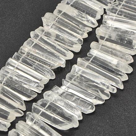 Granos de cristal de cuarzo natural hebras G-P319-14-1