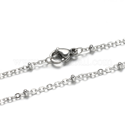 304 Stainless Steel Rolo Chains Necklaces NJEW-O083-B-07P-1