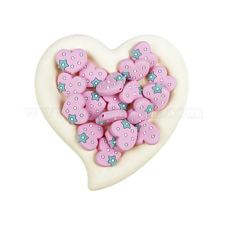 Heart Food Grade Eco-Friendly Silicone Beads PW-WG51534-03-1