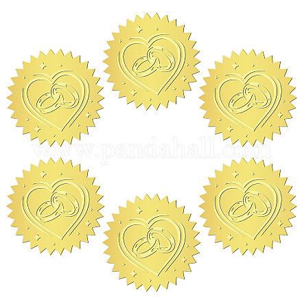 12 Blatt selbstklebende Aufkleber mit Goldfolienprägung DIY-WH0451-021-1