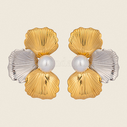 Серьги-гвоздики в форме цветка из нержавеющей стали 304 YM9694-1