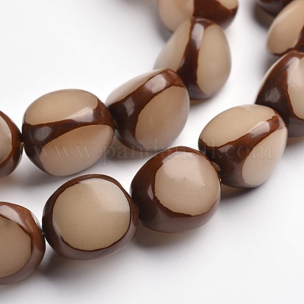 Brins de perles de bois de bodhi naturel et non teinté X-WOOD-E006-02-1