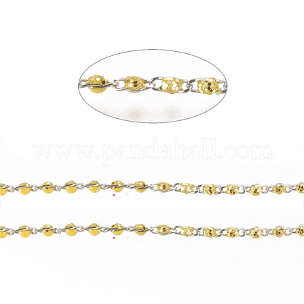 Handgefertigte Perlenkette aus Messing CHC-G011-08P-01-1