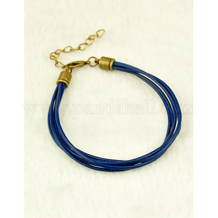 Cowhide Leather Cord Bracelets BJEW-JB00896-02-1