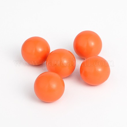 Kein Loch lackiert Messing runden Ball Perlen passen Käfig Anhänger KK-J229-07-1