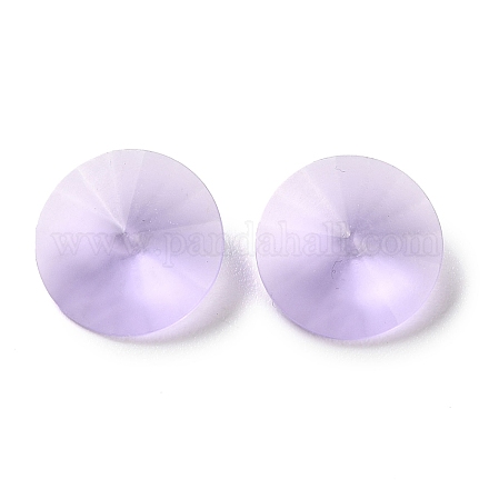 Кабошоны из матового стекла со стразами RGLA-G022-01B-371-1