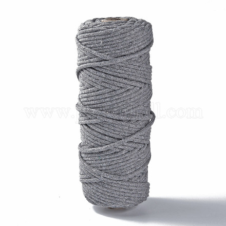 コットン糸  マクラメコード  装飾的な糸のスレッド  DIYの工芸品について  ギフトラッピングとジュエリー作り  グレー  3mm  約54.68ヤード（50m）/ロール OCOR-T001-01-20-1
