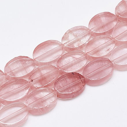 Chapelets de perles en verre de quartz de cerise G-T122-04S-1