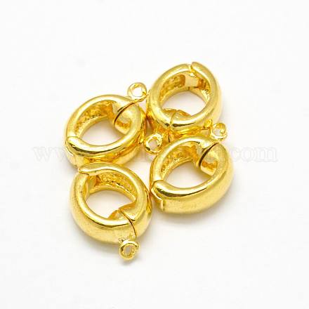 Brass Magnetic Clasps with Loops KK-H697-G-LF-1