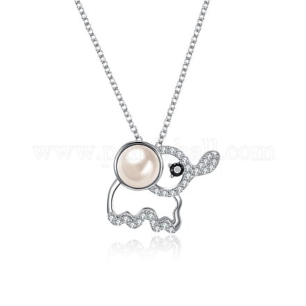 925 подвесные стерлингового серебра ожерелья NJEW-BB34180-1