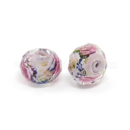Fatti a mano perle di vetro di fiori interiore X-LAMP-S001-12mm-01-1