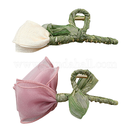 2 шт. 2 стиля заколки-когти из цинкового сплава и полиэстера PHAR-GO0001-06-1