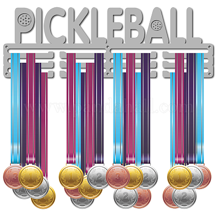 CREATCABIN Pickleball Medal Holder Sport Medals Display Stand Wall Mount Hanger Decor Holders for Runners for Home Badge Storage 3 Rung Medalist Gymnastics Athlete Over 60 Medals Olympic Games 15.7