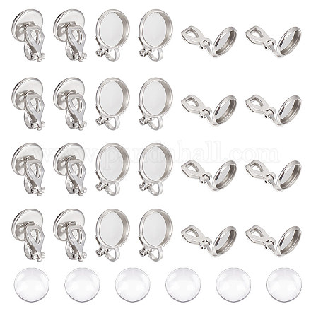 Набор для изготовления сережек-клипс в виде пустого купола DIY-UN0005-21-1