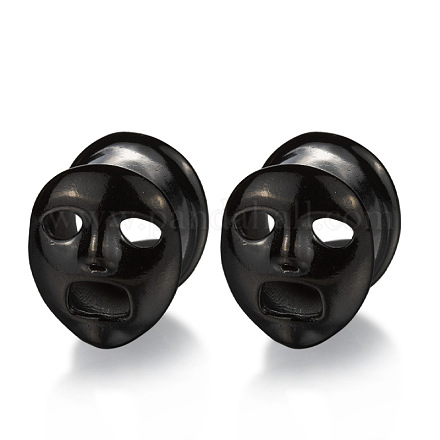 Хеллоуин призрачное лицо латунные и сплавные ушные туннели FS-WGACCDC-03-1