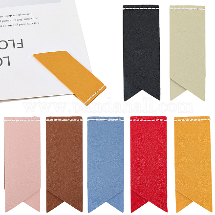 7 шт. 7-х цветные закладки из искусственной кожи AJEW-CL0001-21-1