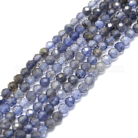 Fili di perle di iolite / cordierite / dicroite naturali G-P457-A02-11-1