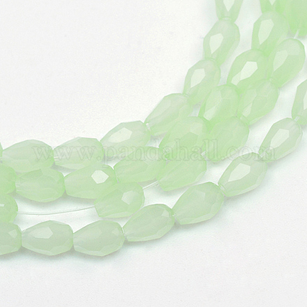 Imitation Jade Glass Bead Strands GLAA-R168-3x5-03A-1